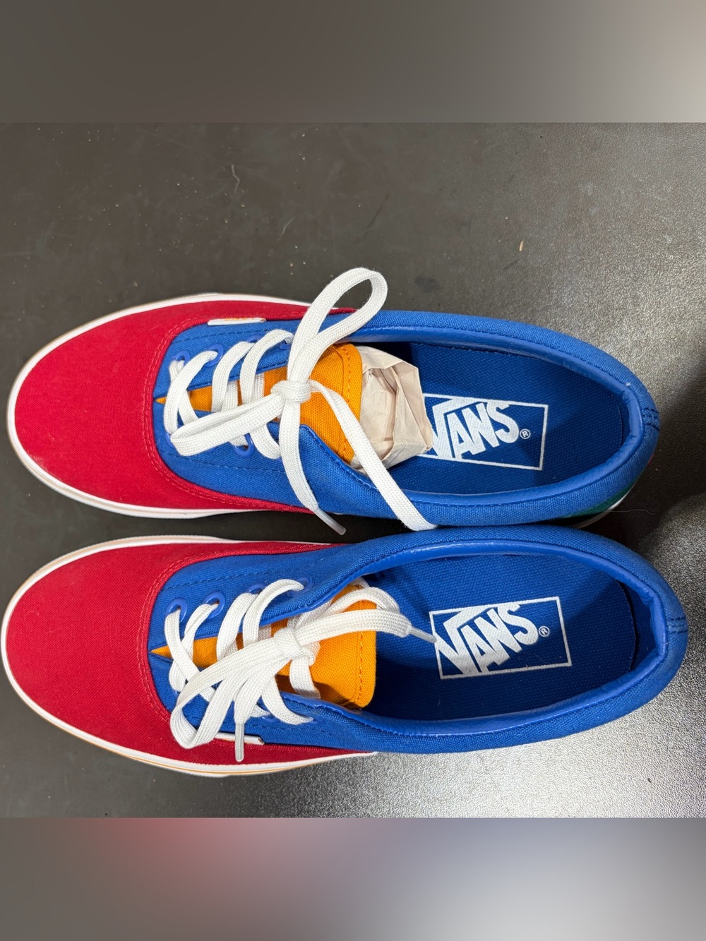 Vans Era Multicolor Colorblock Canvas Sneakers Red Blue Green Mens 6 Womens 7.5